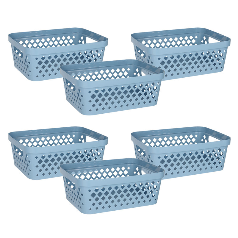 Ensemble de 6 paniers de rangement Glad Diamond, Bleu, 8 pte