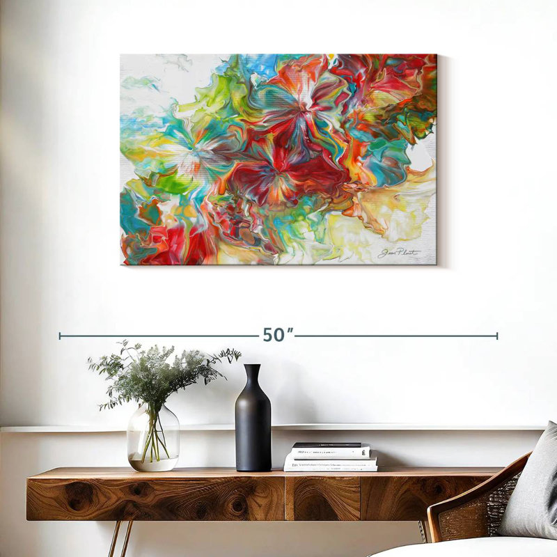 Avery Abstract Pouring X, 24" H x 36" W