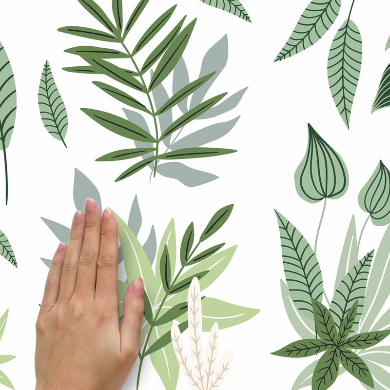 Adhésif décoratif feuilles tropicales
