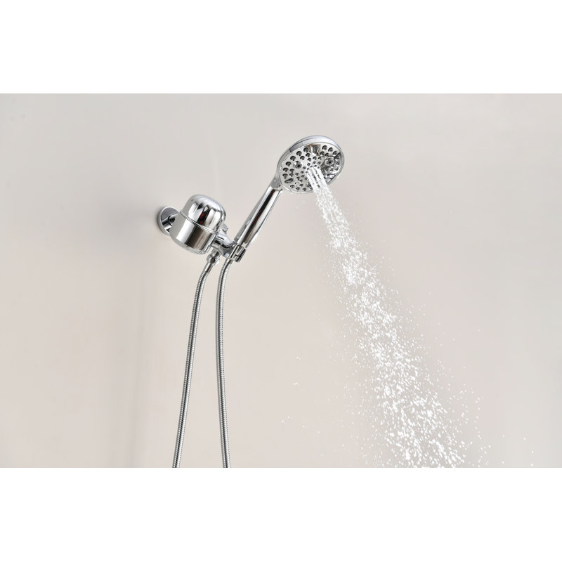 Pommeau de douche à main 28,7 x 15,2 x 11,2 cm, laiton chromé monobloc, qualité supérieure, Chrome chrome