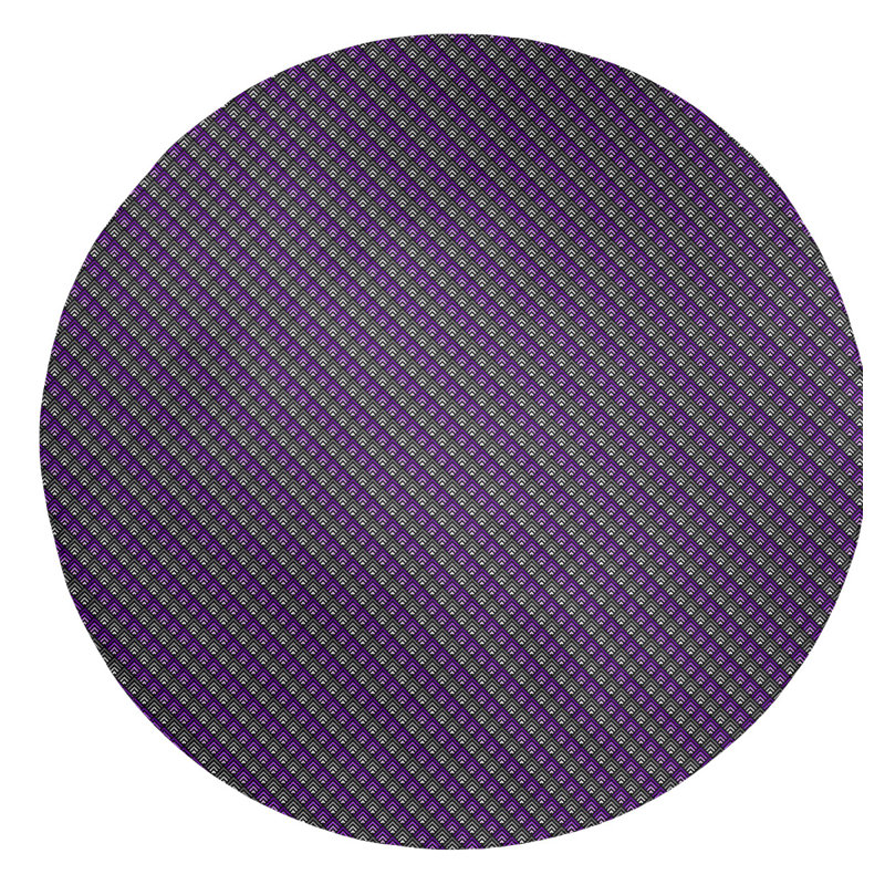 Tapis de zone mauve dégradé géométrique, Rond 5 pi