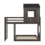 Lit superposé en bois avec maisonnette-1264325968