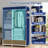  Closet Organizers and Storage with 3 Drawers and 4 Side Pockets, Tool-Free Assembly Clothes Organizer for Bedroom, Living Room, Closet, Garage, Dorm, Navy Blue-270317043