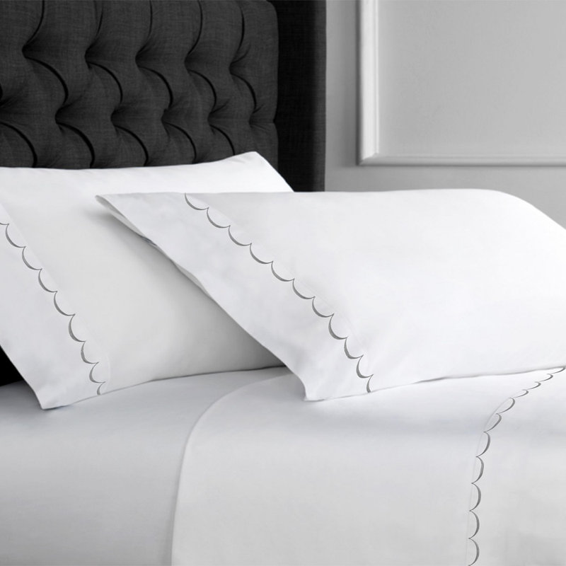 Camillo Sateen Sheet Set, California King Sheet+Fitted Sheet + 2 Pillowcases, Gray