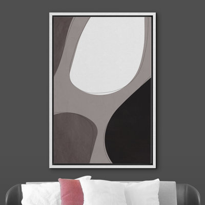 " Abstract Alternating Dark & Beige Shape "