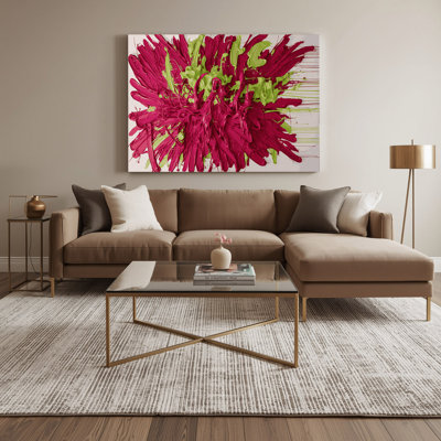 «Neo Expressionism 4», art mural sur toile rouge