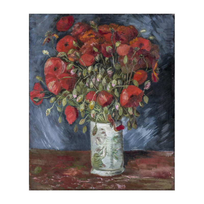 «Vase with Poppies» par Vincent van Gogh - Estampe numérique, H 28 po x l 22 po