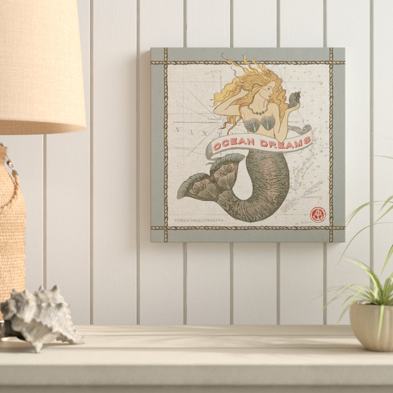« dérivant away sirène », reproduction d’impression sur toile tendue, H 24 po x l 24 po x P 2 po
