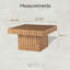 Table basse carrée en bois massif Modern