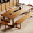 Brown Rectangular Solid Wood Dining Table-108225479