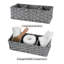 Ensemble de 2 paniers de rangement en osier à 3 sections, plateau de toilette imperméable et divisé pour l'organisation des tablettes de salle de bain-133491081
