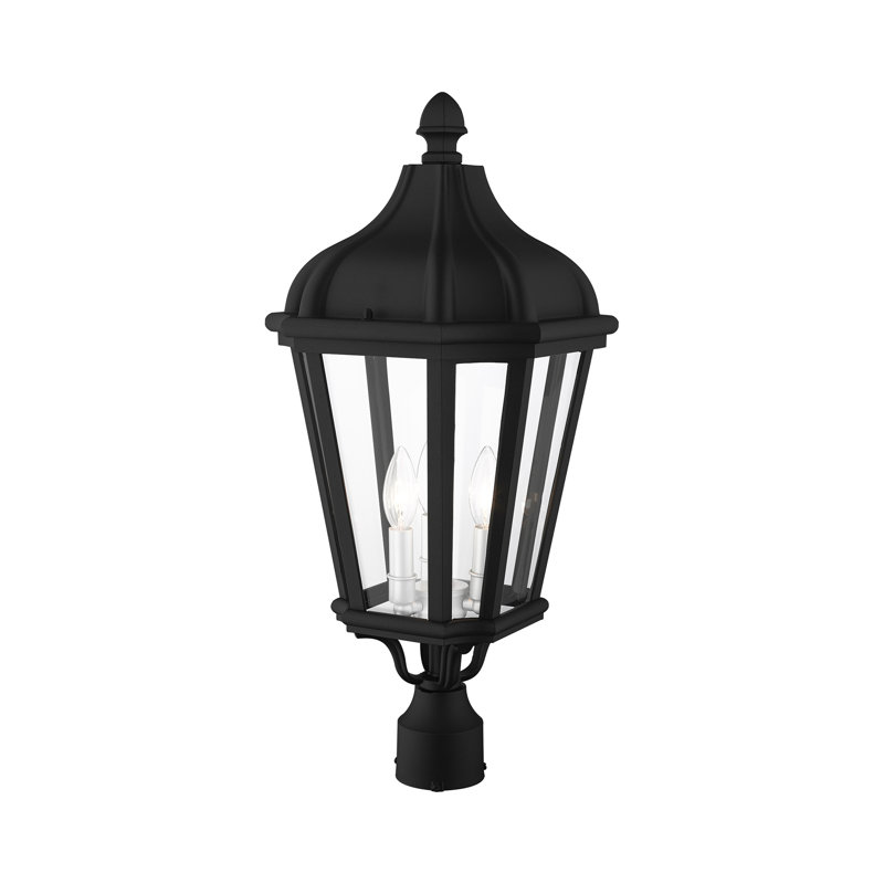 Tête de lanterne câblée à 1 lumière de 25,25 po Anguel, Noir texturé