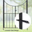 Tonnelle en métal avec barrière noire l 48 po x P 17,9 po