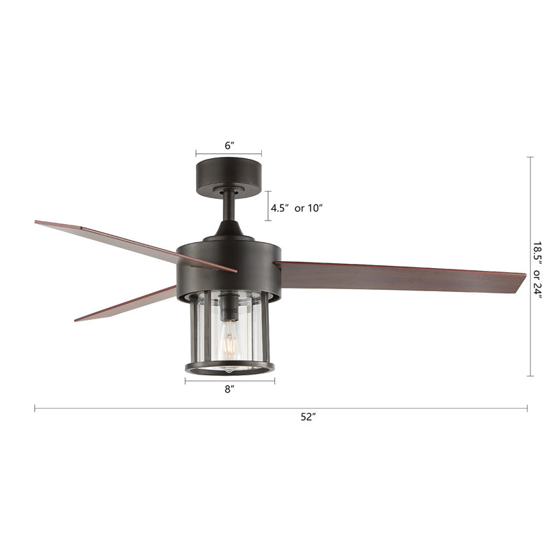 Amp 52'' Ceiling Fan with Light Kit