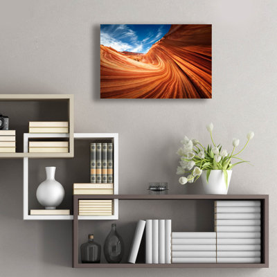  «The Grand Wave 2» par David Drost, art mural en verre acrylique, 24 po x 16 po