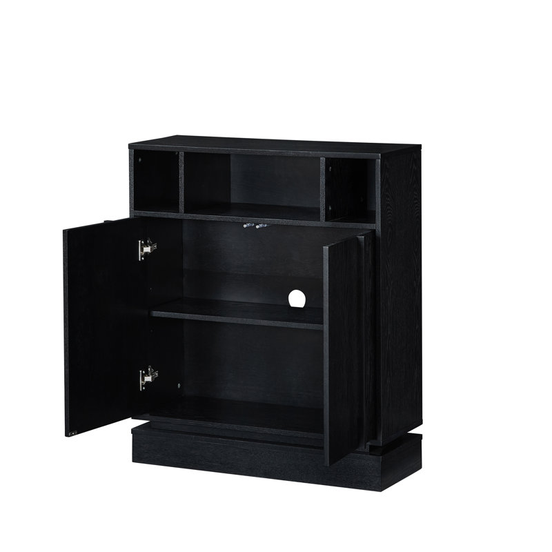 Buffet 32 po avec rangement, Black