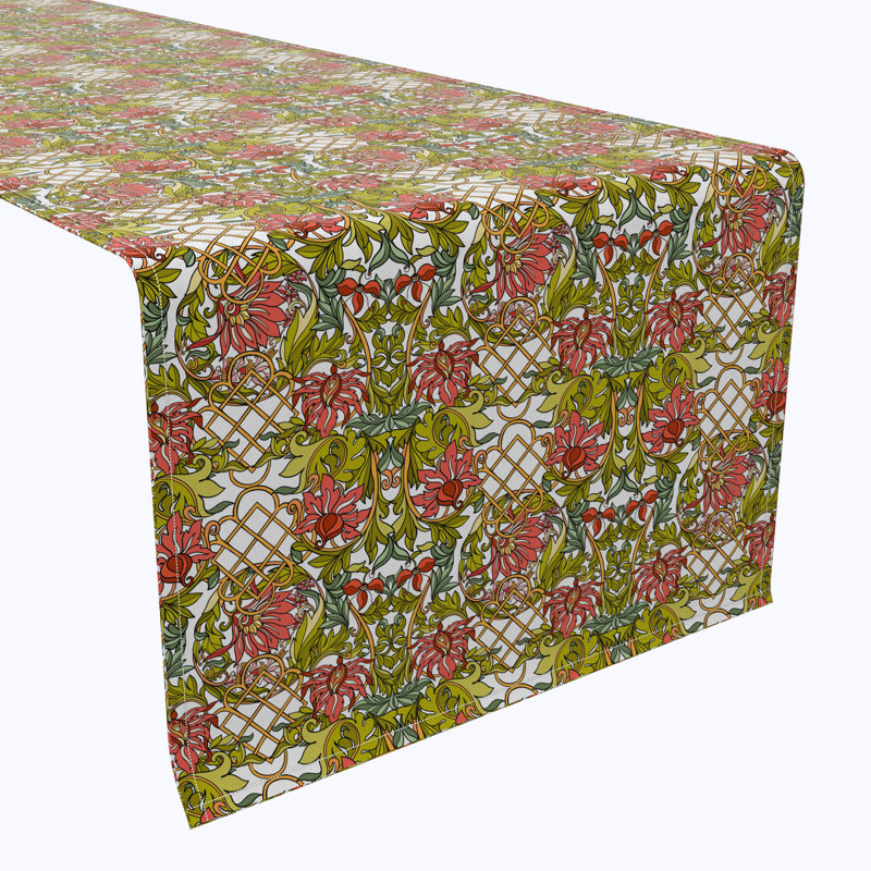 Floral 22 Cotton Table Runners, 72" x 16"