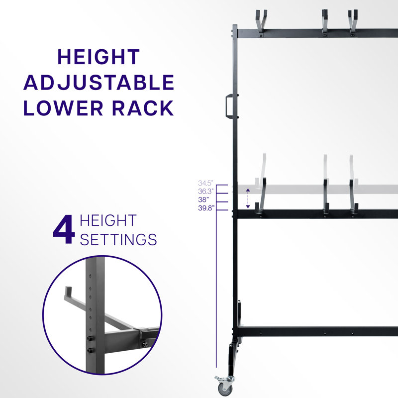 Black Steel Folding Table and Chair Cart with Protective Cover