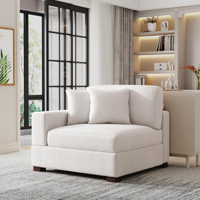 Fauteuil en velours côtelé Yalisa