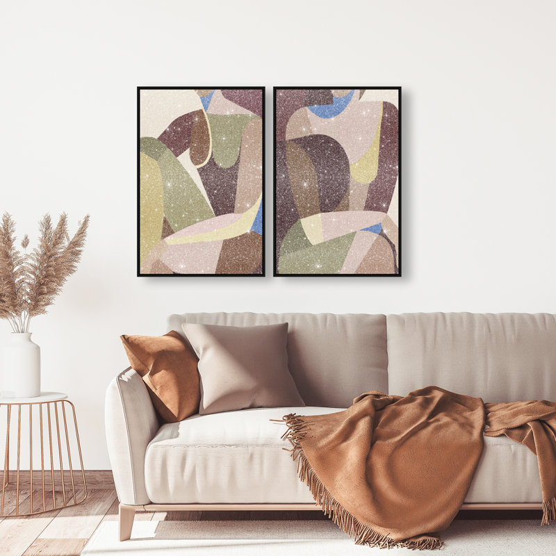 Body Studio Set Abstract Canvas Print by Oliver Gal, Black Frame, 10 x 15, 31" H x 21" W, Black Floater Frame