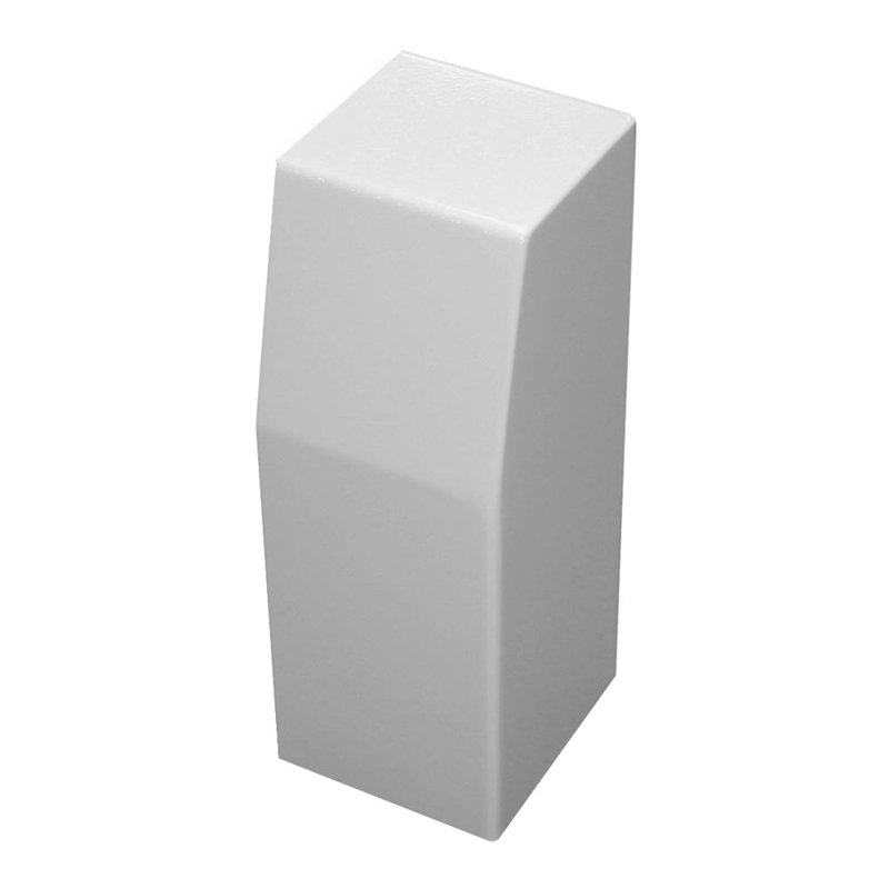 Baseboarders Premium Steel Easy Slip-On Baseboard Heater Cover Right Side Closed End Cap - White