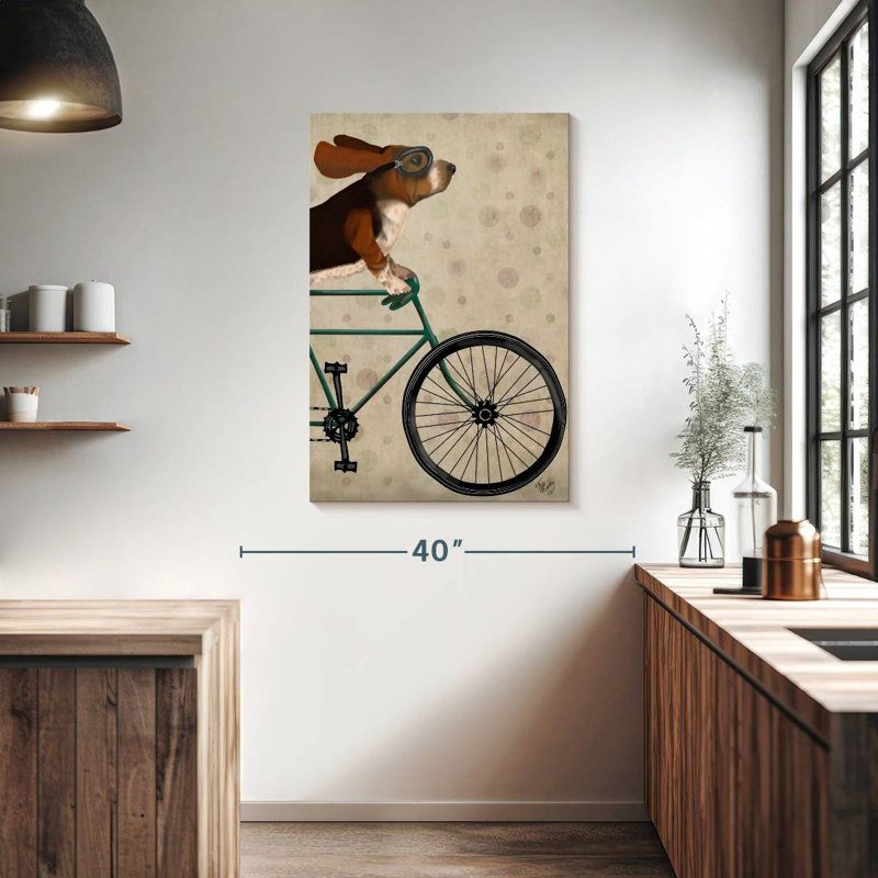 Bramet basset hound à vélo, H 39 po x l 26 po