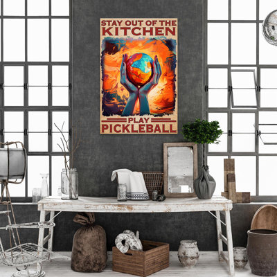 Play Pickleball - 1 pièce, impression rectangulaire