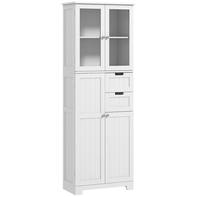 Armoire de cuisine moderne, grande armoire de rangement, blanc