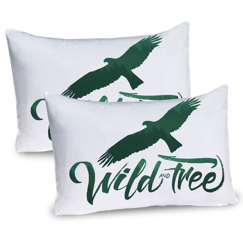 Ensemble de 2 taies décoratives vert et blanc Ambesonne, H 20 po x l 30 po