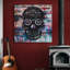 Skull - Day Of the Dead 1 Piece Wrapped Canvas and Closed Corner Frame Wall Art-54764296