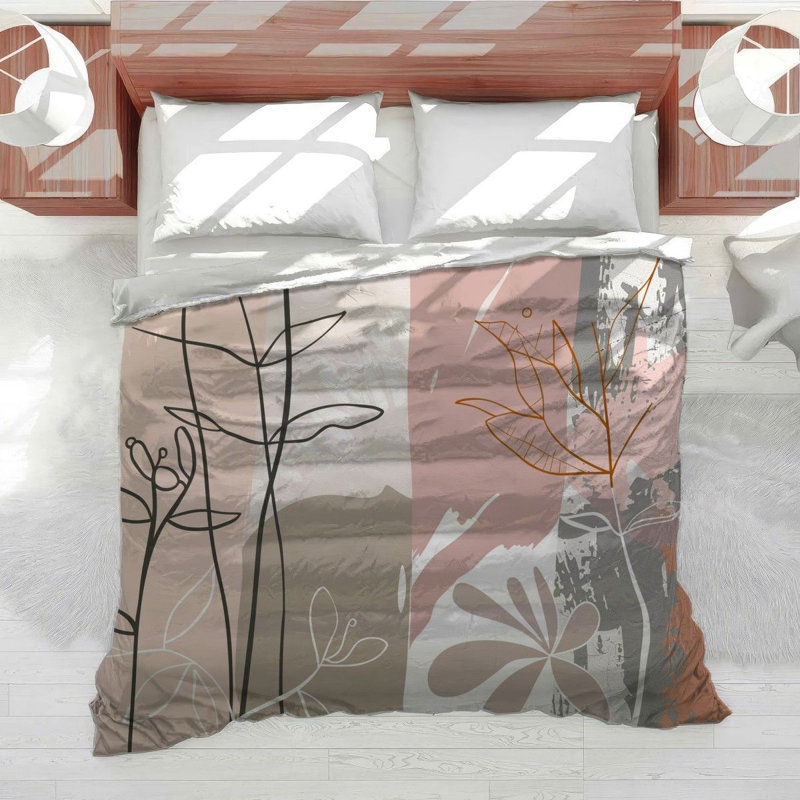 Botanical Bedding Cool Pattern Comforter Abstract, Twin Comforter