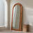 Half-Circle Solid Wood+Rattan Full Length Mirrors-1059180812