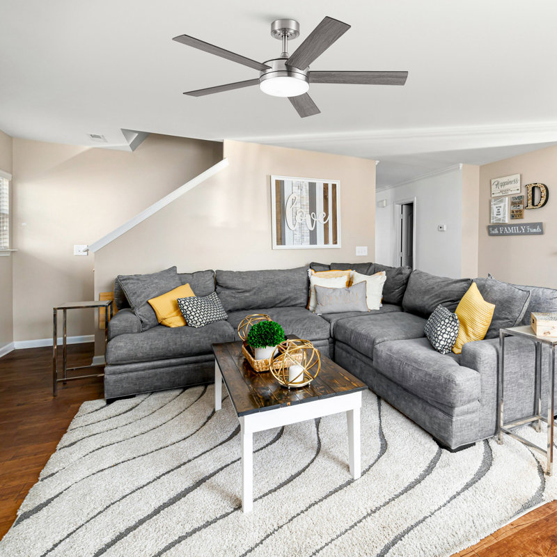 Vaczon 48" Modern Smart Dimmable Ceiling Fan with 3CCT LED Lights, 6-Speed Reversible DC Motor, Timer, Remote and App Control
