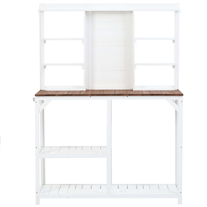 Grand banc de rempotage extérieur 64,6 po, Blanc