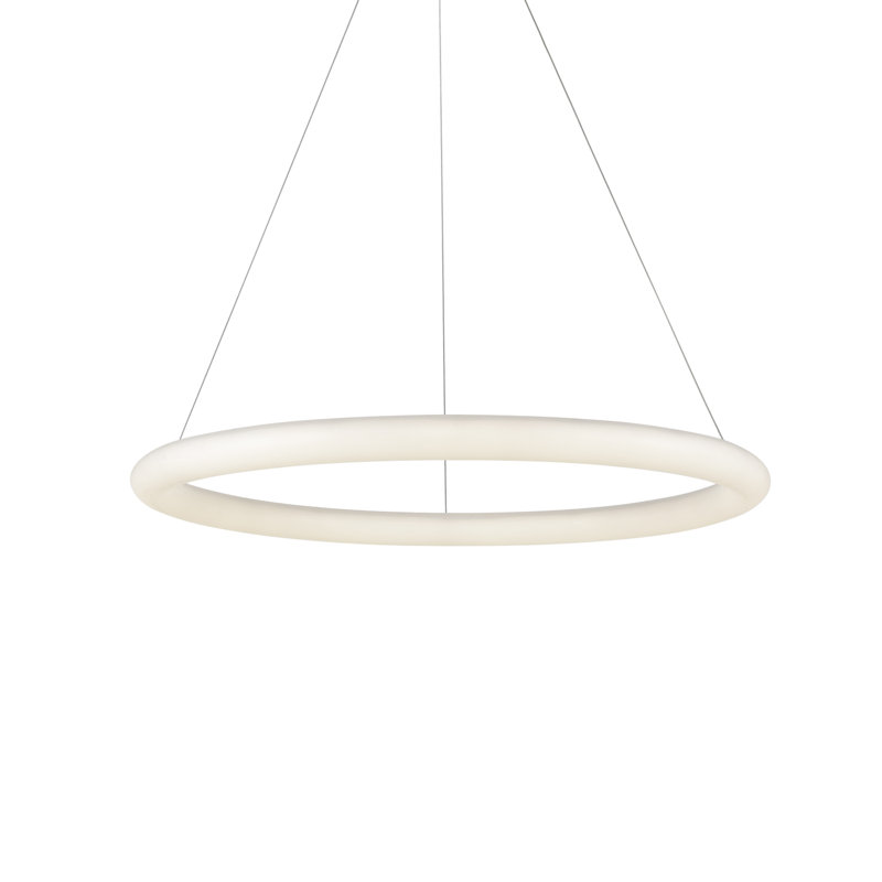 Lustre géométrique unique à 1 lumière DEL, H 2,5 po x l 31,88 po x P 31,88 po