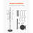 Freestanding Coat Rack Coats Tree Stand with Stable Base & 6 Hooks