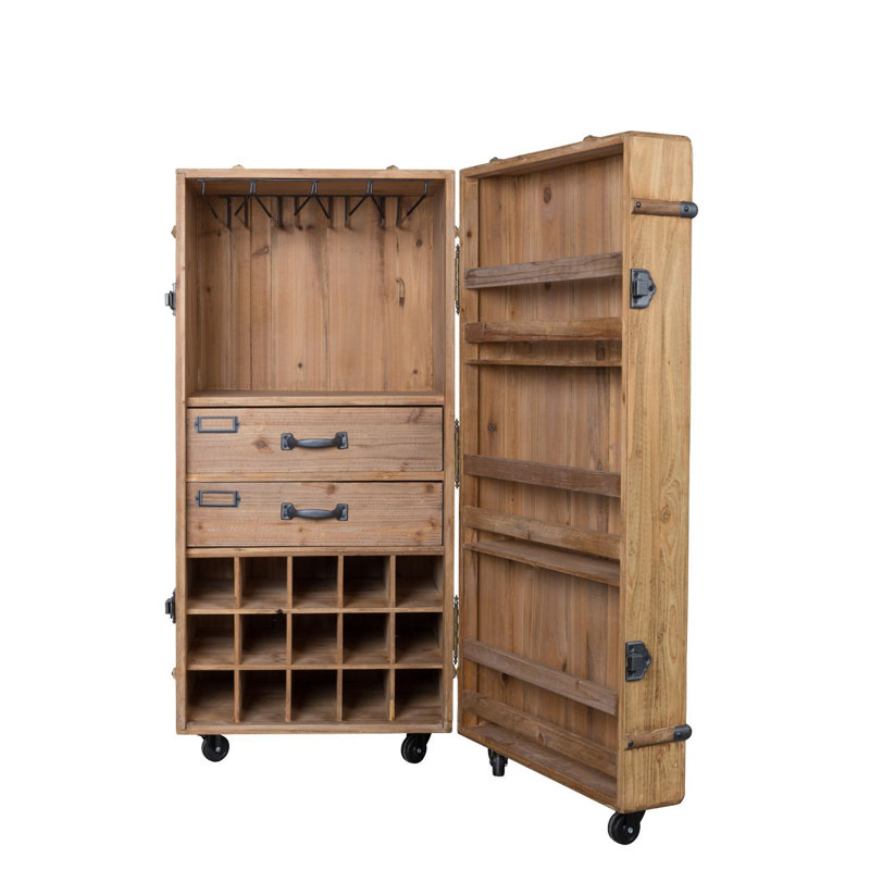 Lico Solid Wood Bar Cabinet