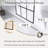 34 In. W × 72 In.H Framed Glass Shower Screen In Matte Black |  1/4"(6Mm) Tempered Glass | Aluminum Frame | Explosion Proof Film |  Stainless Support Bar｜ Waterproof Design