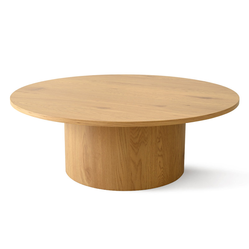 Table basse à piédestal Giann, Chêne