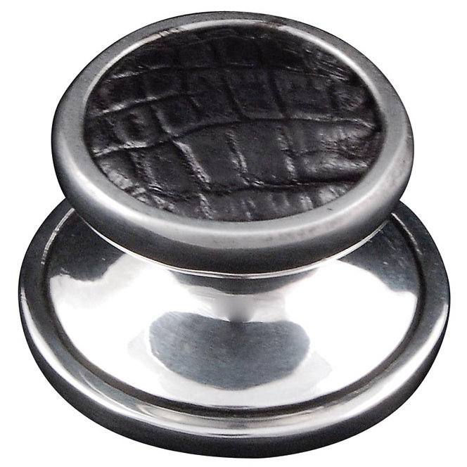Equestre Mushroom Knob, Polished Silver, 1" H x 1" W x 1" D
