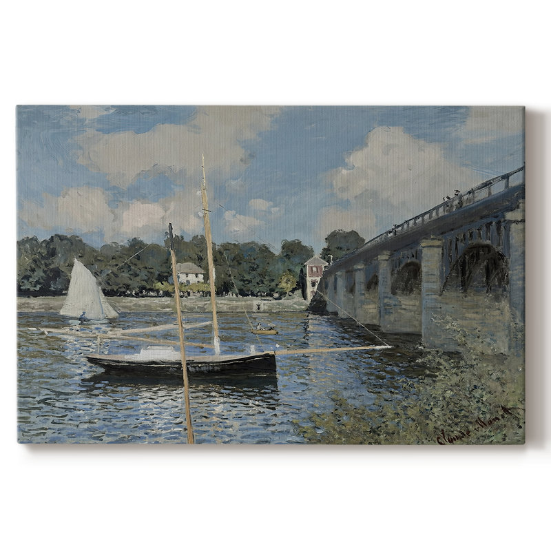 Le pont de la route à Argenteuil - Claude Monet - Toile tendue avec châssis - 1874, 18 x 27