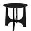 Table d'appoint ronde de 25 po, table de bout en bois avec placage de bouleau, fabrication stable, table de chevet d'une capacité de charge de 150 lb, utilisation polyvalente au look moderne,