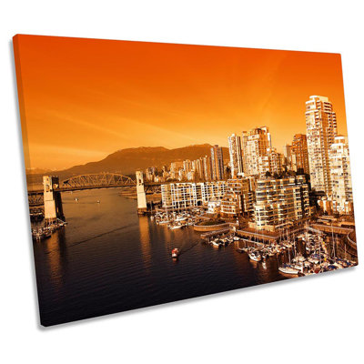 Vancouver Canada Skyline - Wrapped Canvas Print