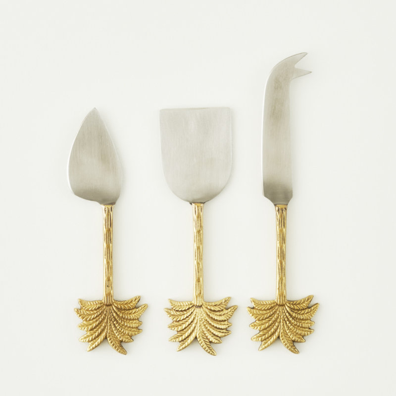 Palm Gold Cheese Knife Set (3-Piece)