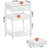 Three-Tier Industrial Side Table, Modern Small Printer Table Stand With Storage Rack, Multifunctional Bedside Table