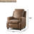 31.1''  Wide Classic and Overstuffed Soft Faux Leather Push Back Recliner with Nailhead Trims-1591826227