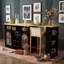 Table de bar à hauteur de comptoir avec plateau de table extensible, support à vin, éclairage DEL et prise de courant latérale-897515005