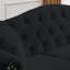 79" Chesterfield Sofa Black Velvet For Living Room, 3 Seater Sofa Tufted Couch