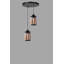 Élégant lustre en métal noir avec capuchon en verre, hauteur réglable, 5,1 po x 6,7 po | Idéal pour le salon et la salle à manger, type de douille: 2 x E27 de 40 W maximum, hauteur totale: 31,5 po, luminaire élégant et fonctionnel-1951014945-1951014946-1951014944