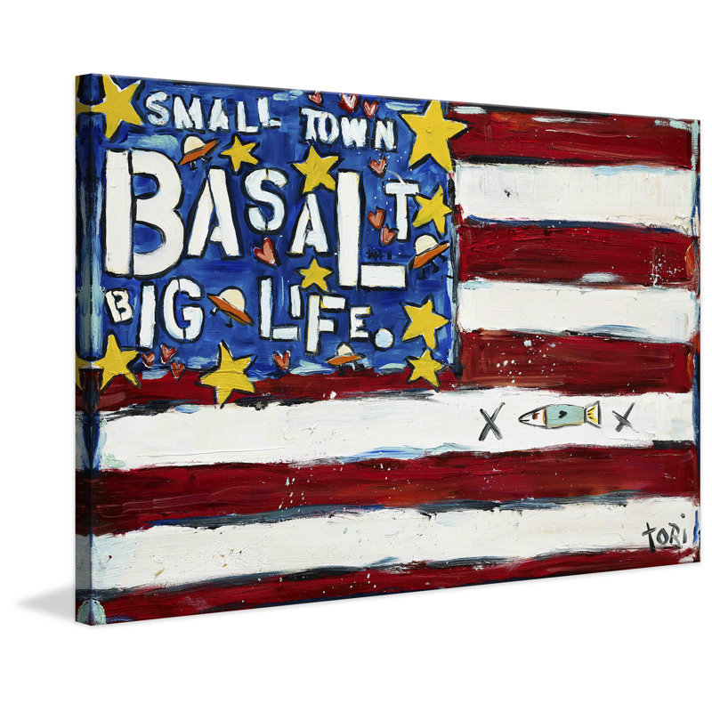 Basalt Flag 1 Piece Wrapped Canvas Painting, 102 cm H x 152 cm W